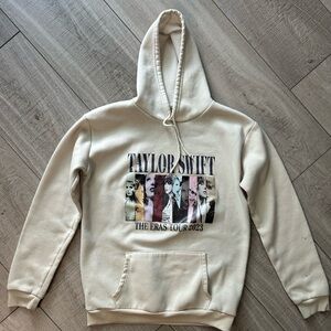Taylor Swift Eras‎ Tour 2023 Beige Hoodie Fan Merch - Size S